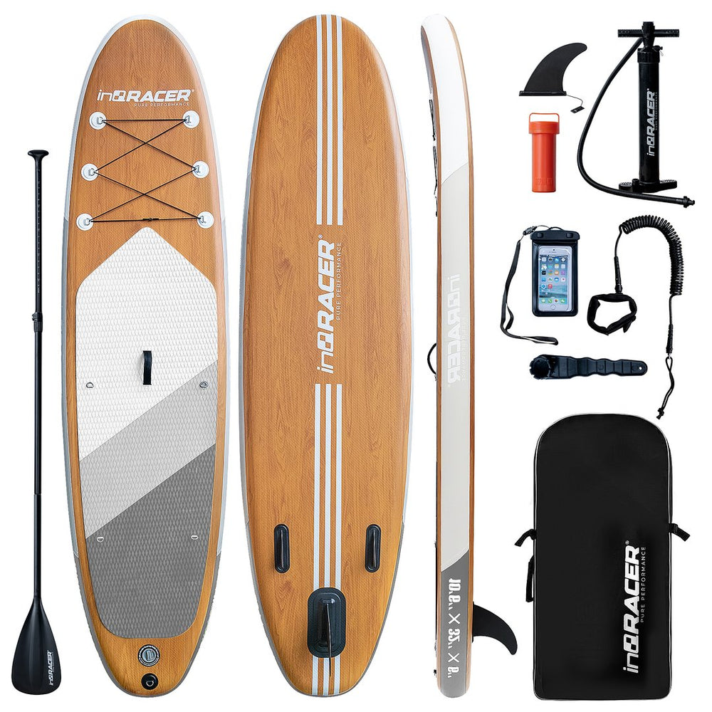 English Elm Inqracer Inflatable Sup Board Military Grade Pvc Wide Deck Triple Fin Touring Package W969P229820