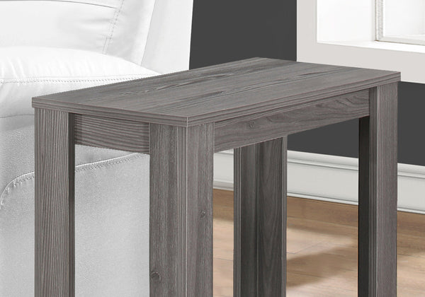 English Elm Accent rectangular two-tier side table with durable laminate finish, versatile nightstand and lamp stand, modern transitional design Grey 28 L x 15 W x 6 H B2710P219197