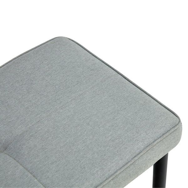 English Elm Tufted 51" Extra-Long Entryway Bench with Metal Legs, Upholstered Fabric Seat, 330lb Capacity Gray N752P186169G