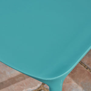 English Elm Christopher Knight Home® - KATHERINA Teal Injection-Molded PP Side Chairs Set of 2 with Firwood Seats, Mid-Century Outdoor Flair 64270.00T