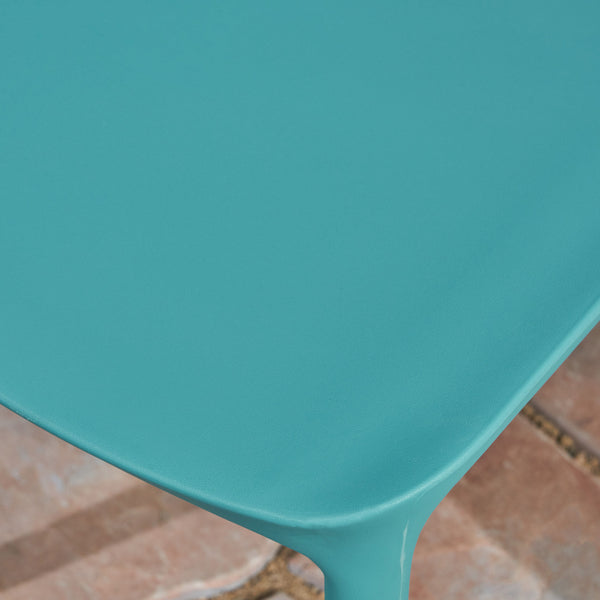 English Elm Christopher Knight Home® - KATHERINA Teal Injection-Molded PP Side Chairs Set of 2 with Firwood Seats, Mid-Century Outdoor Flair 64270.00T