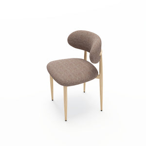 English Elm Dining Chair Set with Wood Grain Metal Frame Upholstered Seat Modern Farmhouse Kitchen Coffee W3316P449685