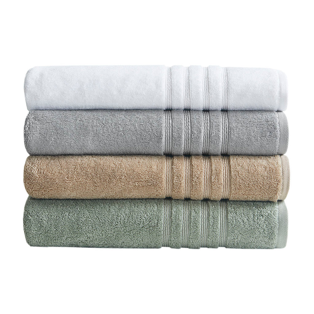 JLA Home Clean Spaces - Sustainable Antimicrobial Bath Towels 6-Piece Set with SILVADUR™ Protection, 650gsm Plush, OEKO-TEX Certified Natural LCN73-0131