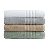 Clean Spaces Nurture Casual Sustainable Antimicrobial Bath Towel 6 Piece Set LCN73-0129 White