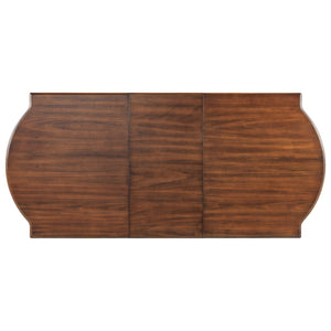 English Elm TOPMAX Solid Wood Extendable Dining Set with 18" Removable Leaf, Bench & 4 Upholstered Chairs, Espresso SP000090AAP