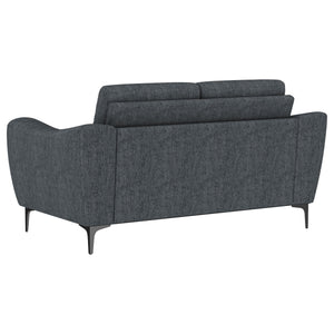 English Elm Oberle Tufted Polyester Loveseat with Pocket Coil Support and Tapered Legs for Small Spaces B062P447944