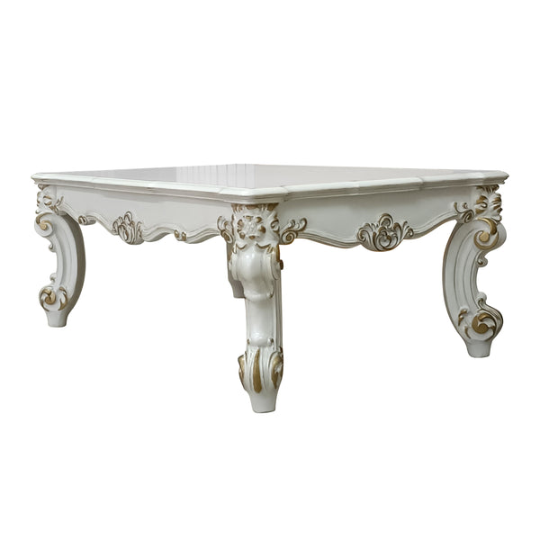 English Elm Antique Pearl Coffee Table – Elegant Scrolled Leg Design For Timeless Charm In Any Living Space B062P209127