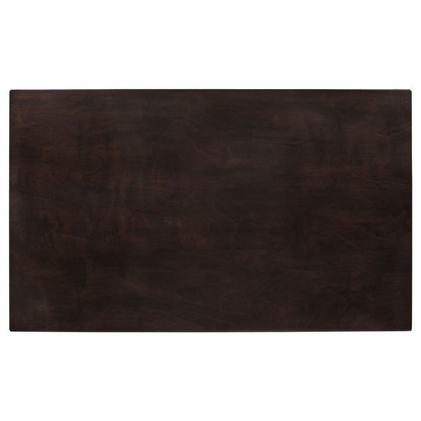 English Elm Henin Cappuccino Rectangle Dining Table — Timeless Dark Wood Finish, Seats Family Comfortably 59" B062P350421