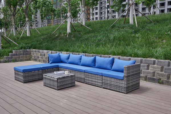 English Elm Patio Sofa With Plush Cushions - Weather-Resistant, Durable Outdoor Seating For Stylish Relaxation B205S00064-GIGA