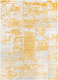 Unique Loom Finsbury Elizabeth Machine Made Abstract Rug Yellow, Ivory/Gray 7' 1" x 10' 0"