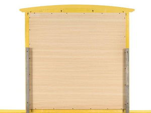 English Elm Hammond Yellow Mirror 35"x37" — Vibrant Wood Veneer Frame, Low-Distortion Glass, Dresser-Ready Chic B078108299
