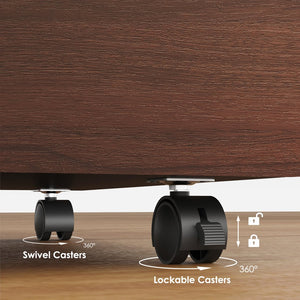 English Elm 3-drawer Rolling Wood File Cabinet with Locking Casters for Home Office Under Desk T3623P434200