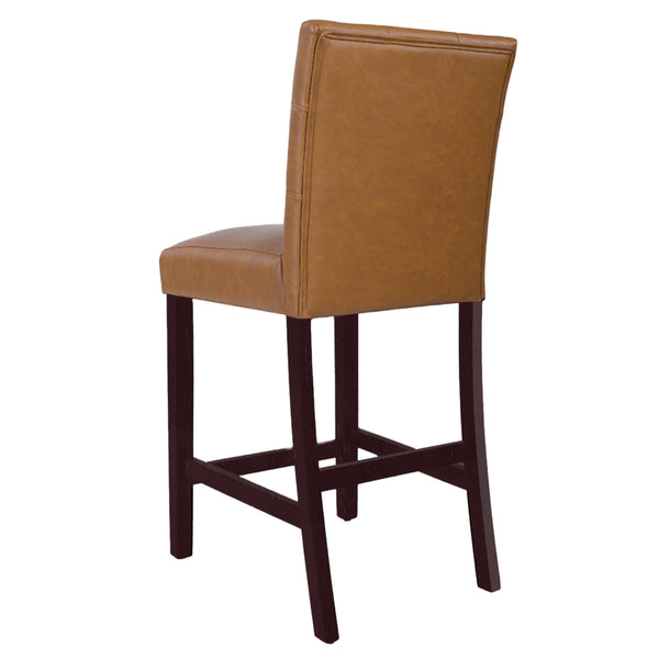 English Elm Popa Tufted Faux Leather Counter Stools Set of 2 for Kitchen Island or Home Bar B056P416998