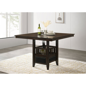 English Elm Finley Modern Espresso Counter Height Dining Table with Hidden Pedestal Storage, Sleek 48" Wood Design B062P350422