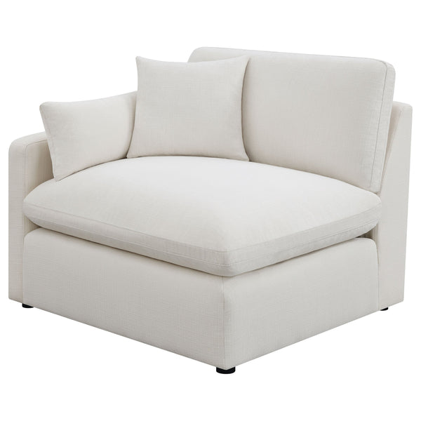 English Elm Greeley Six Piece Modular Sectional with Ottoman Feather Blend Cushions Track Arms B062S01555