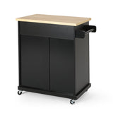 Christopher Knight Home® - Noble House - Batavia Contemporary Kitchen Cart with Wheels