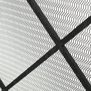 English Elm Christopher Knight Home® - FIRE Iron Single-Panel Fireplace Screen with Diamond Mesh Design, Ember Protection, Multiple Finishes 61126.00BLK