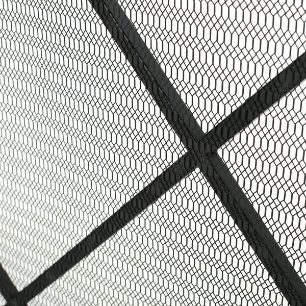 English Elm Christopher Knight Home® - FIRE Iron Single-Panel Fireplace Screen with Diamond Mesh Design, Ember Protection, Multiple Finishes 61126.00BLK