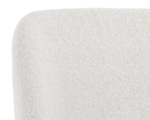 Sunpan Kelty Counter Stool - Chic Boucle Fabric Seat with Elegant Gold Stainless Steel Legs for Dining Space Gold / Copenhagen White