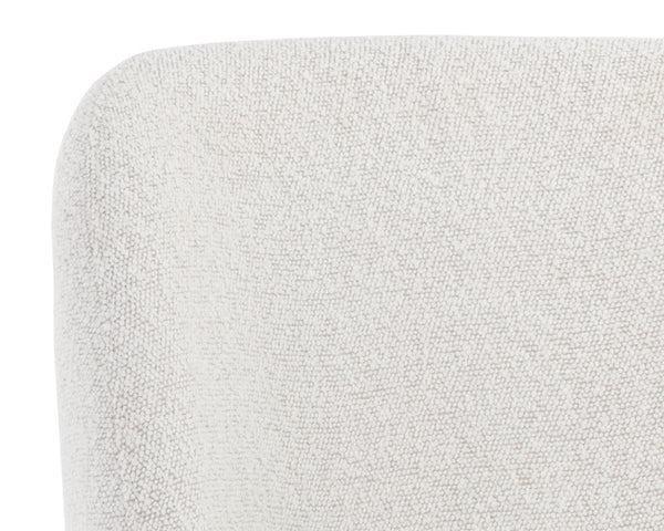 Sunpan Kelty Counter Stool - Chic Boucle Fabric Seat with Elegant Gold Stainless Steel Legs for Dining Space Gold / Copenhagen White