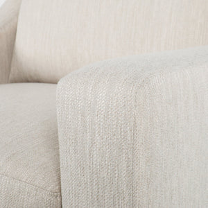 English Elm Christopher Knight Home® - Contemporary Beige Fabric Club Chair with Plush Polyester Upholstery, Birch Legs & Curved Arms (98) N758P268286A