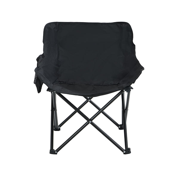English Elm 2PCS Durable Folding Camping Chairs with Cushioned Seat, Side Pocket & Carry Bag for Outdoors Black 26.38 L x 6.3 W x 6.3 H W2297P316525