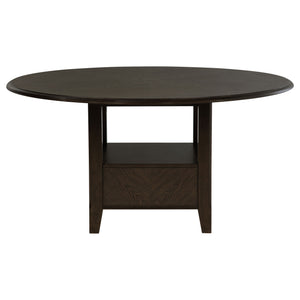 English Elm Fulton Neoclassical Round Pedestal Dining Set Seats Four with Built-in Storage B062S01682