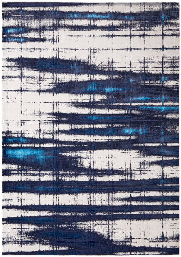 Feizy Rugs Indio Modern Abstract Rug – Durable, Low Pile Design In Earthy Tones For Stylish Home Décor Ivory,Blue,Gray Polyester,Polypropylene Ind39gzfbluivyf00