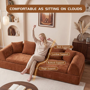 English Elm Cloud Modular Sectional with Ottoman Sink-in Cushions for Relaxed Living Spaces W3728S00010