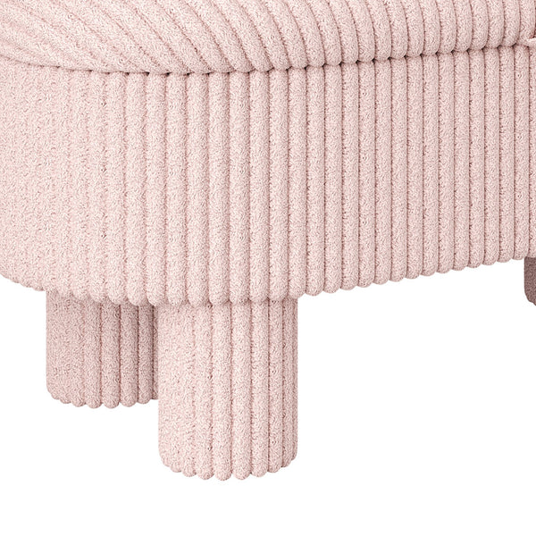 English Elm Modern Corduroy Upholstered Storage Bench with Lift Top Lid for Bedroom Entryway Pink N719P305624P