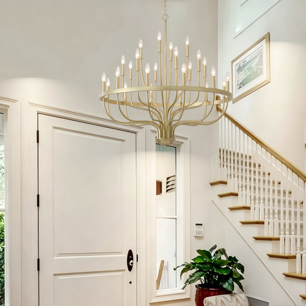 English Elm 39.3 Inch Wood Wagon Wheel Chandelier with Seeded Glass Shades 20-light Farmhouse W5008P464949