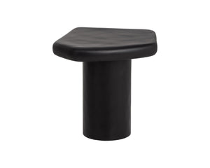 Sunpan DETTI End Table - Sculptural Matte Black Concrete Accent Piece for Modern Living Spaces & Patios 112618