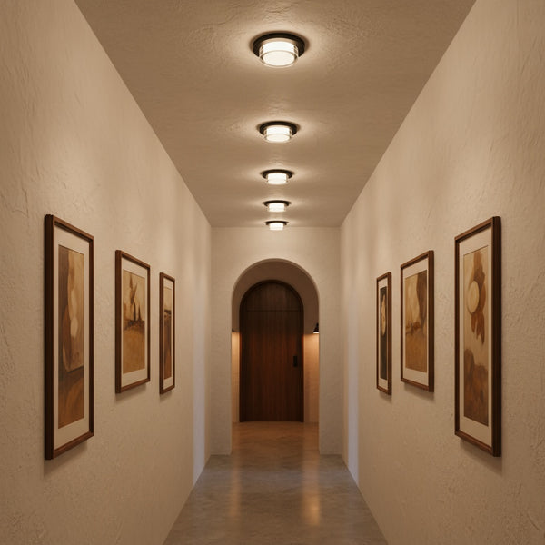English Elm 12 Inch Square Integrated Led Flush Mount Dimmable Ceiling Light with Acrylic Diffuser Black B370P400759