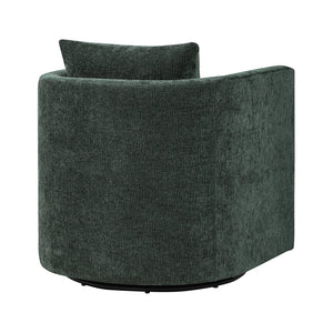 English Elm Sutton Kelly Green Swivel Barrel Chair — Ultra-Soft Performance Fabric, Reversible Cushions, 360° Comfort and Stain-Resistant Durability B050P322587
