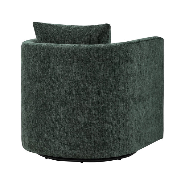 English Elm Sutton Kelly Green Swivel Barrel Chair — Ultra-Soft Performance Fabric, Reversible Cushions, 360° Comfort and Stain-Resistant Durability B050P322587