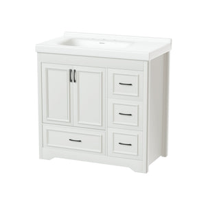 English Elm Sinks 36" Rectangular Porcelain Bathroom Sink White 36x20 Modern Countertop Basin Durable Ceramic W1162P199803