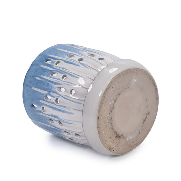 English Elm Set Of 2 Stylish Ceramic Flowerpots With Drainage Holes - Modern Indoor/Outdoor Planters For Home Decor W3273P322554-GIGA