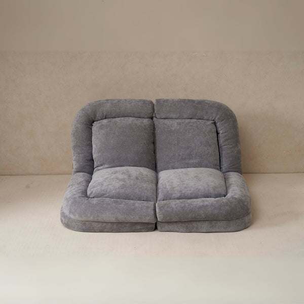 English Elm Convertible Fold-Out Double Sofa Bed with Thick Cushioning, Adjustable Backrest & Space-Saving Design Gray W244S00004