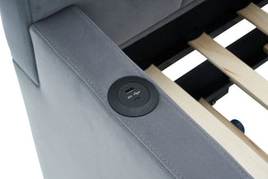 English Elm Twin Upholstered Daybed with Trundle Sofa Bed for Guest Room, Pine Wood Frame, Velvet Upholstery, Sturdy Slat Support and Full-Length Comfort Grey W1361S00022