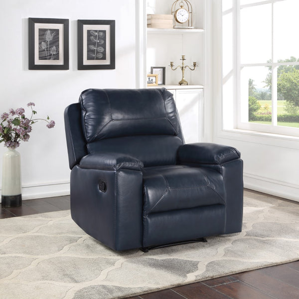 OSP Home Furnishings Santiago Recliner  Navy