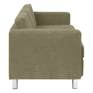OSP Home Furnishings Pacific Contemporary Sofa with Chrome Legs and Performance Fabric for Modern Living Rooms PAC53-S126