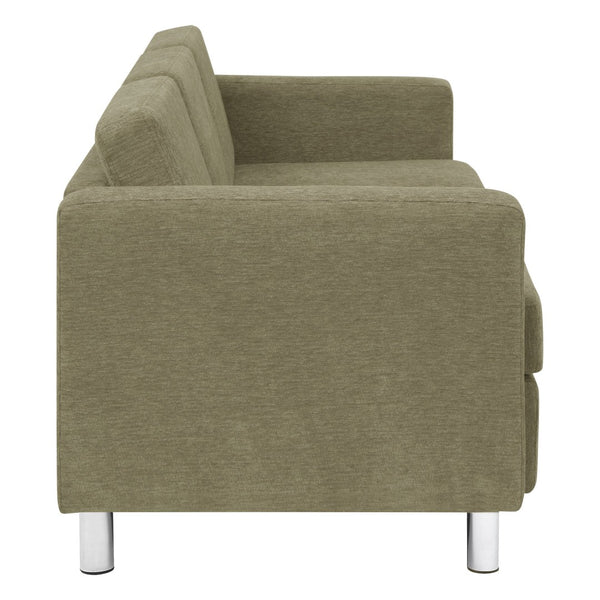 OSP Home Furnishings Pacific Contemporary Sofa with Chrome Legs and Performance Fabric for Modern Living Rooms PAC53-S126