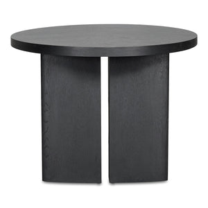 English Elm William Herringbone Oak Veneer Dining Table Seats Six Contemporary Black Finish B2769S00015