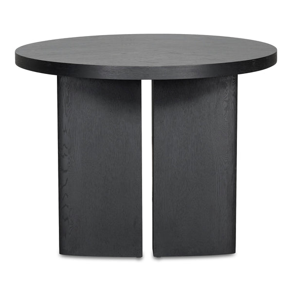 English Elm William Herringbone Oak Veneer Dining Table Seats Six Contemporary Black Finish B2769S00015