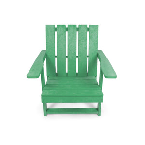 English Elm Shoreline Recycled Hdpe Folding Adirondack Chair Fully Assembled Modern Patio Seating Green B2745P409682