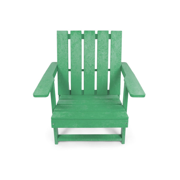 English Elm Shoreline Recycled Hdpe Folding Adirondack Chair Fully Assembled Modern Patio Seating Green B2745P409682