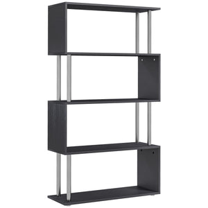 English Elm Rack Industrial Pipe Wall Shelves Steel Frame Wood Grain Open Display for Home Office T3971P384026