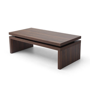 English Elm Wood Coffee Table Solid Fir Rectangular Design for Living Room Mid-century Farmhouse W1117P276603