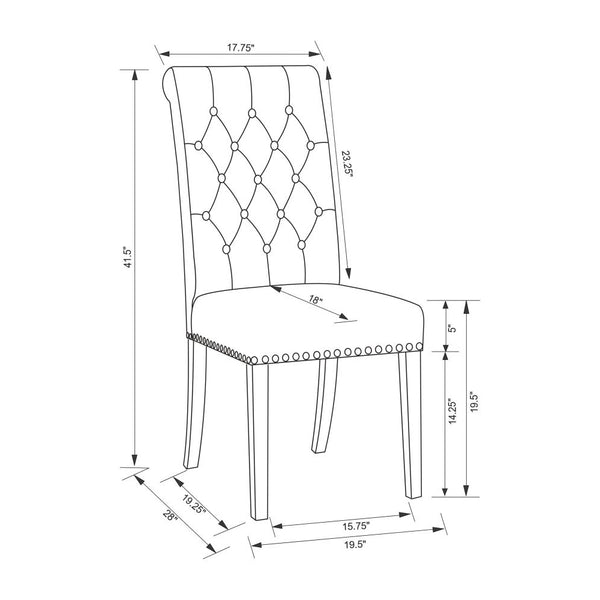 English Elm Set Ultra-Modern Leatherette Side Chairs with Chrome Curved Legs, Sleek Contoured Seats for Dining Comfort Beige B016P224580