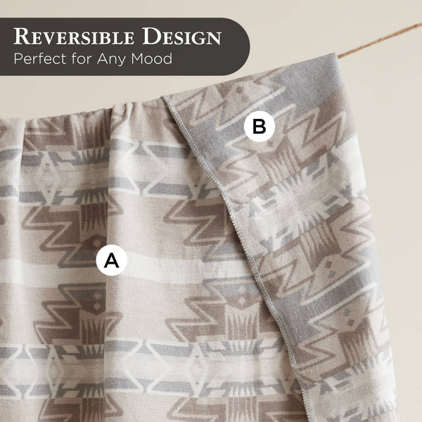 English Elm 1-piece King Jacquard Cotton Blend Blanket Aztec Woven Soft Breathable Bedroom Layer Multi B035P437492